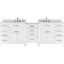 Modern Fittings Caroline Parkway 93" Double Bath Vanity with Marble Top and Round Sinks