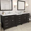 Modern Fittings Caroline Parkway 93" Double Bath Vanity with Marble Top and Square Sinks