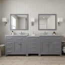 Modern Fittings Caroline Parkway 93" Double Bath Vanity with Marble Top and Square Sinks