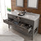 Modern Fitting Caroline Estate 60" Double Bath Vanity with Calacatta Quartz Top and Round Sinks Faucets