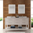 Modern Fittings Caroline Estate 60" Double Bath Vanity with Calacatta Quartz Top and Round Sinks