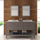 Modern Fittings Caroline Estate 60" Double Bath Vanity with Calacatta Quartz Top and Square Sinks