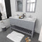 Modern Fittings Caroline Estate 60" Double Bath Vanity with Cultured Marble Quartz Top and Round Sinks