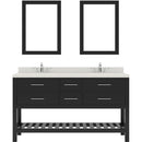 Modern Fittings Caroline Estate 60" Double Bath Vanity with Quartz Top and Round Sinks