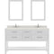 Modern Fittings Caroline Estate 60" Double Bath Vanity with Quartz Top and Round Sinks Faucets