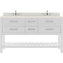 Modern Fittings Caroline Estate 60" Double Bath Vanity with Quartz Top and Square Sinks