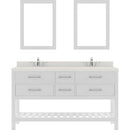 Modern Fittings Caroline Estate 60" Double Bath Vanity with Quartz Top and Square Sinks