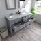 Modern Fittings Caroline Estate 60" Double Bath Vanity with Marble Top and Round Sinks