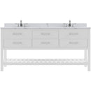 Modern Fittings Caroline Estate 72" Double Bath Vanity with Calacatta Quartz Top and Round Sinks