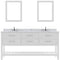 Modern Fittings Caroline Estate 72" Double Bath Vanity with Calacatta Quartz Top and Round Sinks