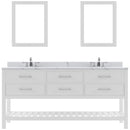 Modern Fittings Caroline Estate 72" Double Bath Vanity with Calacatta Quartz Top and Square Sinks