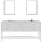 Modern Fittings Caroline Estate 72" Double Bath Vanity with Calacatta Quartz Top and Square Sinks