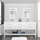 Modern Fittings Caroline Estate 72" Double Bath Vanity with Cultured Marble Quartz Top and Round Sinks