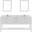 Modern Fittings Caroline Estate 72" Double Bath Vanity with Cultured Marble Quartz Top and Round Sinks