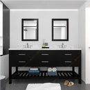 Modern Fittings Caroline Estate 72" Double Bath Vanity with Cultured Marble Quartz Top and Square Sinks