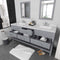 Modern Fittings Caroline Estate 72" Double Bath Vanity with Cultured Marble Quartz Top and Square Sinks