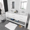 Modern Fittings Caroline Estate 72" Double Bath Vanity with Cultured Marble Quartz Top and Square Sinks Faucets