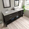 Modern Fittings Caroline Estate 72" Double Bath Vanity with Quartz Top and Round Sinks Faucets