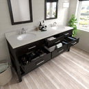 Modern Fittings Caroline Estate 72" Double Bath Vanity with Quartz Top and Round Sinks