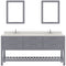 Modern Fittings Caroline Estate 72" Double Bath Vanity with Quartz Top and Round Sinks