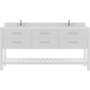 Modern Fittings Caroline Estate 72" Double Bath Vanity with Quartz Top and Square Sinks