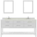 Modern Fittings Caroline Estate 72" Double Bath Vanity with Quartz Top and Square Sinks