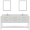 Modern Fittings Caroline Estate 72" Double Bath Vanity with Quartz Top and Square Sinks