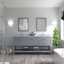 Modern Fittings Caroline Estate 72" Double Bath Vanity with Marble Top and Round Sinks