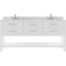 Modern Fittings Caroline Estate 72" Double Bath Vanity with Marble Top and Round Sinks