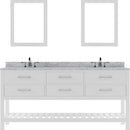 Modern Fittings Caroline Estate 72" Double Bath Vanity with Marble Top and Round Sinks