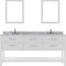 Modern Fittings Caroline Estate 72" Double Bath Vanity with Marble Top and Round Sinks