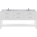 Modern Fittings Caroline Estate 72" Double Bath Vanity with Marble Top and Square Sinks