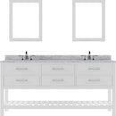 Modern Fittings Caroline Estate 72" Double Bath Vanity with Marble Top and Square Sinks