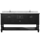 Modern Fittings Julianna 60" Double Bath Vanity with Cultured Marble Quartz Top and Round Sinks