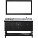 Modern Fittings Julianna 60" Double Bath Vanity with Marble Top and Round Sinks Faucets