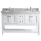 Modern Fittings Julianna 60" Double Bath Vanity with Marble Top and Round Sinks