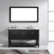 Modern Fittings Julianna 60" Double Bath Vanity with Marble Top and Square Sinks Faucets