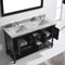 Modern Fittings Julianna 60" Double Bath Vanity with Marble Top and Square Sinks Faucets