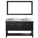 Modern Fittings Julianna 60" Double Bath Vanity with Marble Top and Square Sinks