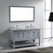 Modern Fittings Julianna 60" Double Bath Vanity with Marble Top and Square Sinks