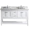 Modern Fittings Julianna 60" Double Bath Vanity with Marble Top and Square Sinks