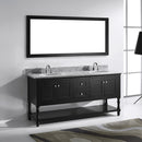 Modern Fittings Julianna 72" Double Bath Vanity with Marble Top and Sinks with Espresso