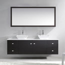 Modern Fittings Clarissa 72" Double Bath Vanity with Engineered Stone Top and Square Sinks