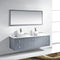 Modern Fittings Clarissa 72" Double Bath Vanity with Engineered Stone Top and Square Sinks Faucets