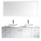 Modern Fittings Clarissa 72" Double Bath Vanity with Engineered Stone Top and Square Sinks