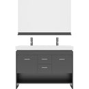 Modern Fittings Gloria 48" Double Bath Vanity with Ceramic Top and Integrated Square Sinks