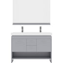 Modern Fittings Gloria 48" Double Bath Vanity with Ceramic Top and Integrated Square Sinks