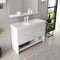 Modern Fittings Gloria 48" Double Bath Vanity with Ceramic Top and Integrated Square Sinks