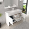 Modern Fittings Gloria 48" Double Bath Vanity with Ceramic Top and Integrated Square Sinks