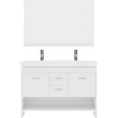 Modern Fittings Gloria 48" Double Bath Vanity with Ceramic Top and Integrated Square Sinks Faucets